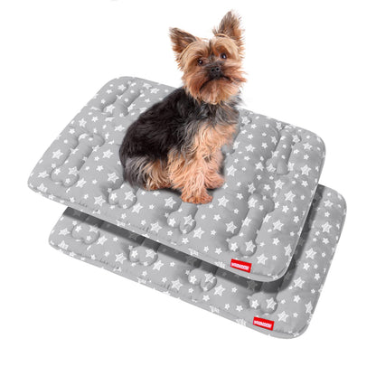 Moonsea Dog Crate Mat (24" X 18") 2 Pack, Soft Bed Mat with Cute Bed