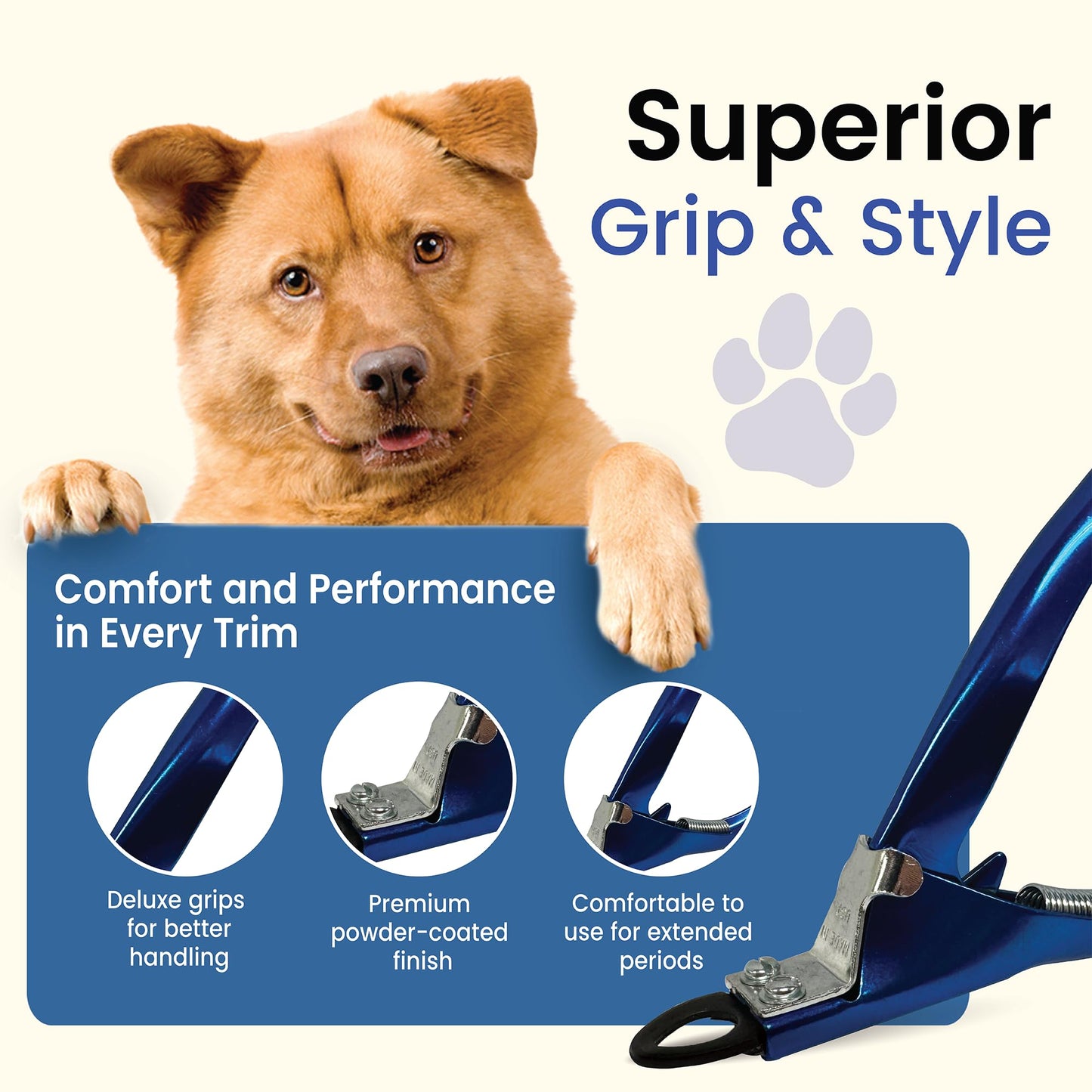 Resco USA-Made Dog Nail Clippers Guillotine Trimmer for Clean Trimmer