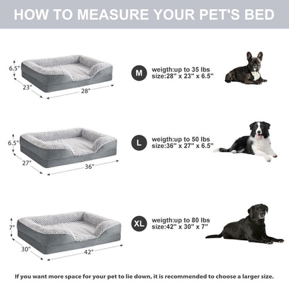 LEXTRO Orthopedic Dog Beds for Large Dogs, Extra Large Dog Bed, Bed