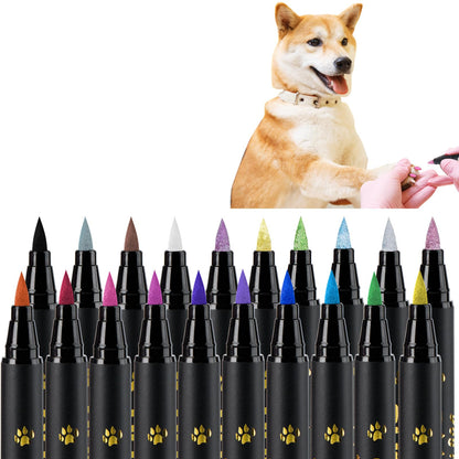 OLINGYOU Dog Nail Polish， Dog Nail Polish Pens Quick Dry-20 Colors Set