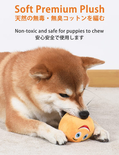 SCHITEC Squeaky Dog Toys, [8 Pack] Soft Stuffed Plush Balls