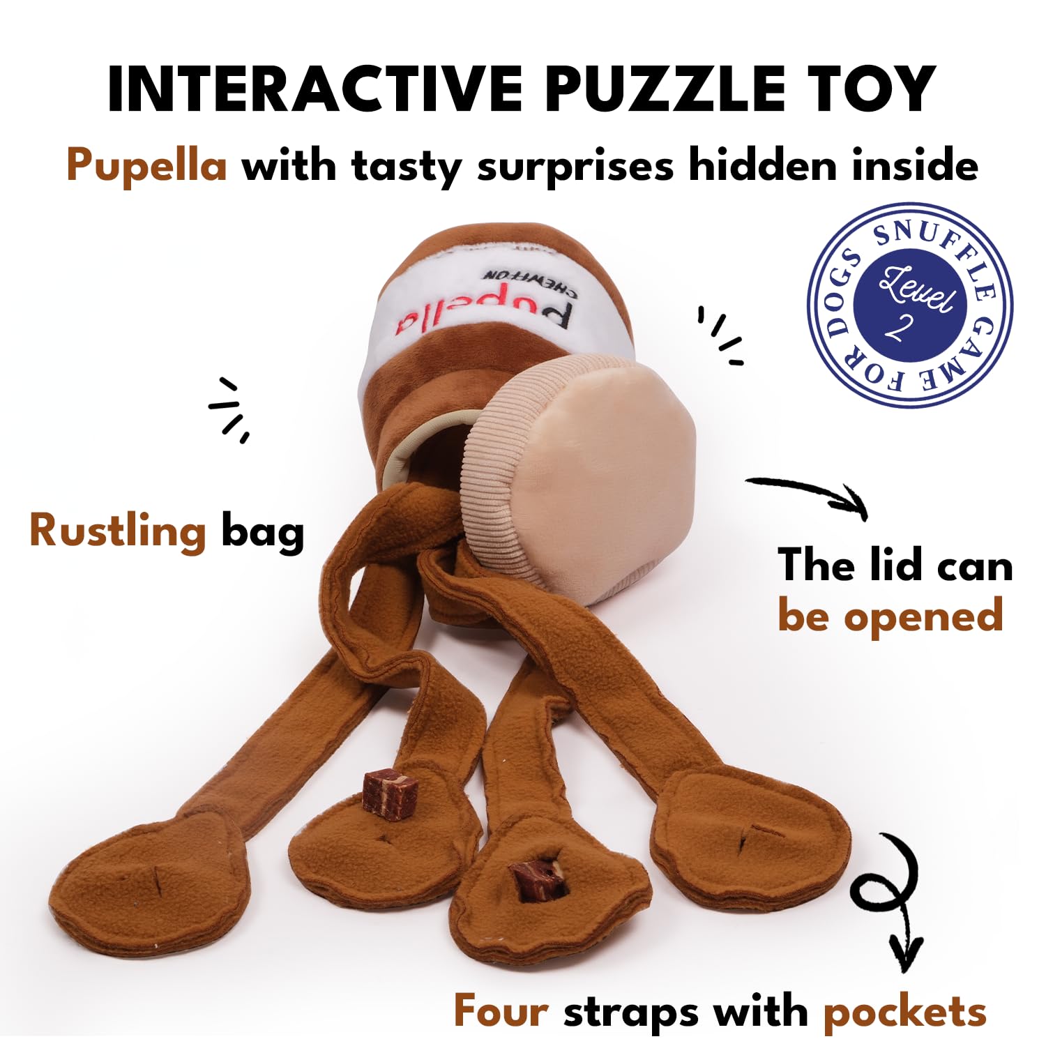 CHEWFFON Dog Puzzle Toy, Interactive Dog Enrichment Toy, Snuffle Toy