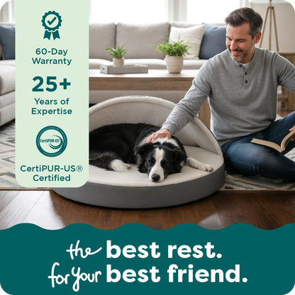 Furhaven 35" Round Orthopedic Dog Bed for Large/Medium Dogs w/ Bed