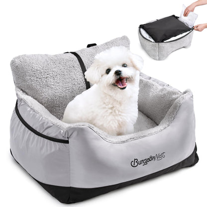 BurgeonNest Dog Car Seat for Small Dogs, Detachable and Carrier