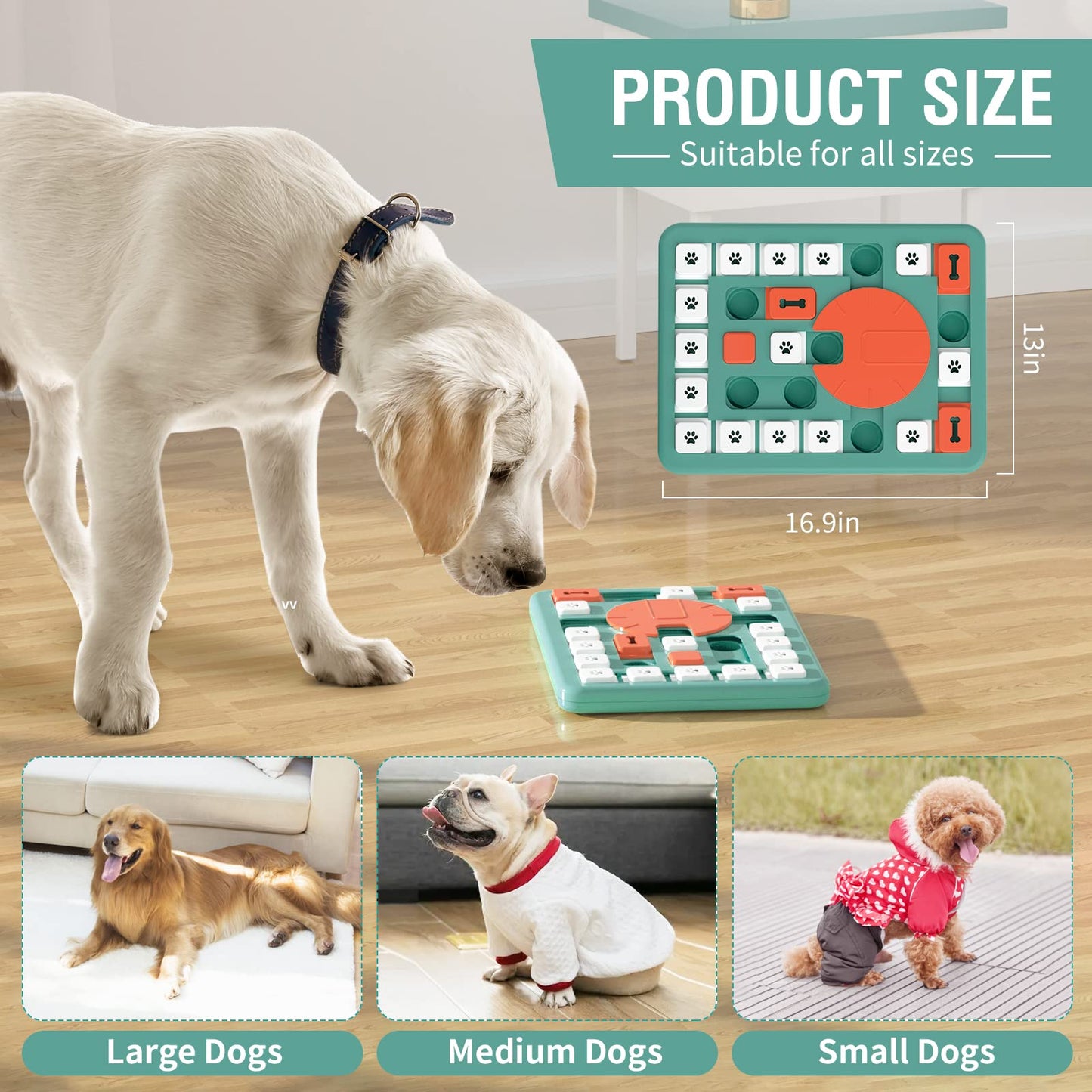 FOXMM Dog Puzzle Toys,Interactive Treat Puzzle Dog Toy for IQ Toy