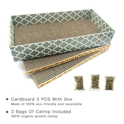 Cat Scratcher Cardboard Scratching Pads Scratch Lounge Bed with Pads