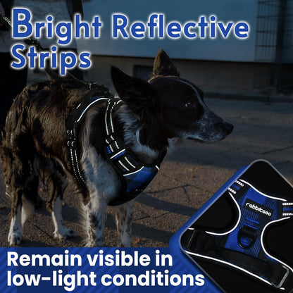rabbitgoo Dog Harness No-Pull, Comfortable Padded Plaid Harness