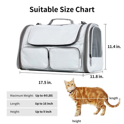 FUKUMARU Cat Carrier, Soft-Sided Small Dog Carrier, Large Cat Bag