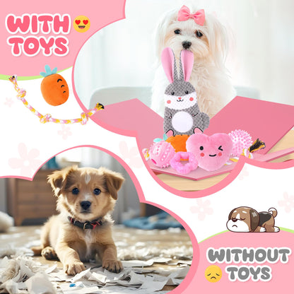 Zeaxuie Puppy Toys for Teething 9 Pack Small Dog Set With Chew