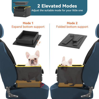 PETSFIT Small Dog Car Seat Patented Safety Buckles Safety Tether Seat