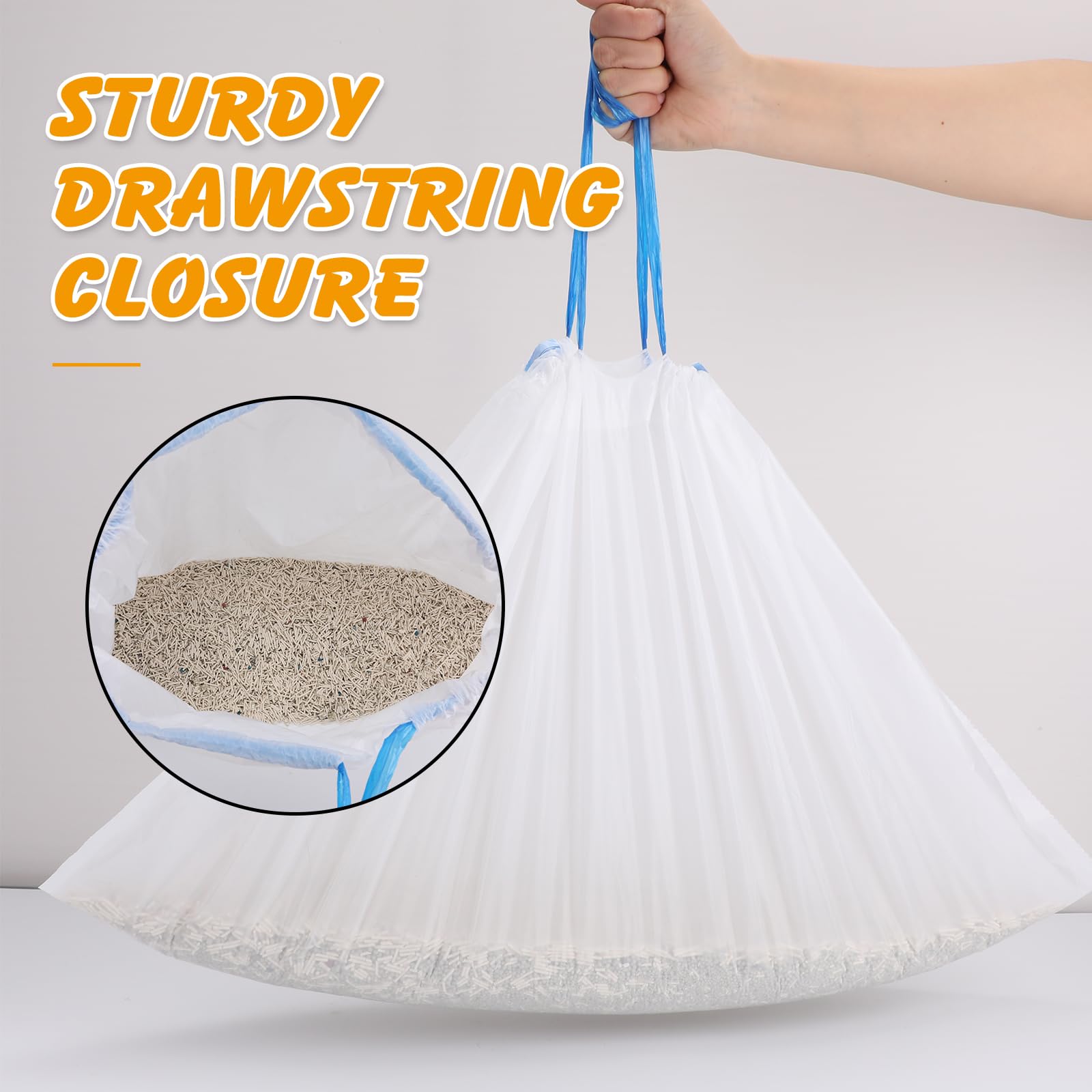 120 Pack Cat Litter Bags Compatible with Litter Robot 4/5/3, Self Box