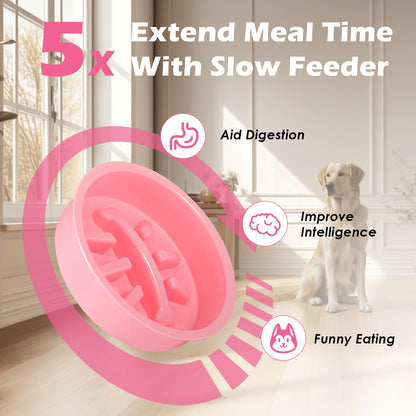 SHAINFUN Elevated Dog Bowl Stand with Two Stainless Steel Food Mat