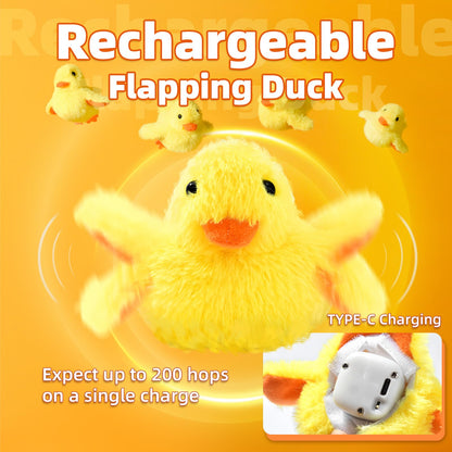 SmartTail Cat Toys Rechargeable Flapping Duck, Lifelike Quacking Toys