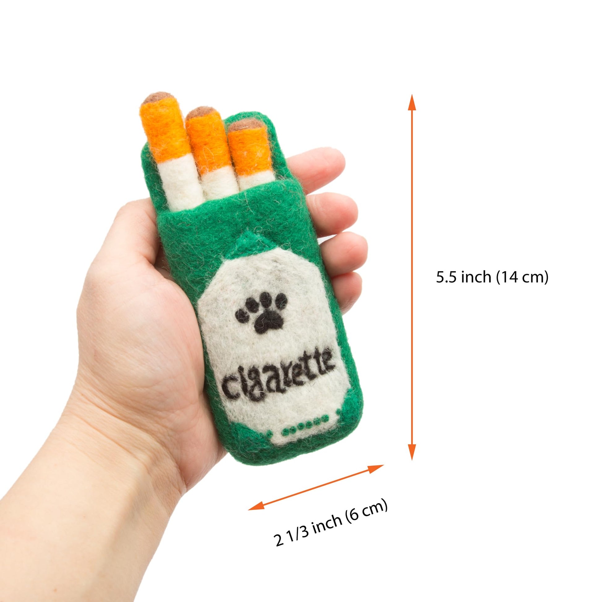 Glaciart One Wool Sushi Cat Toy Set with Catnip, Cute Cat Toy