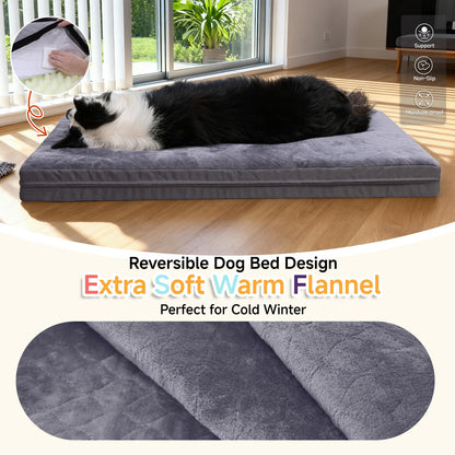WAYIMPRESS Waterproof Dog Bed for Crate Outdoor Crate Pad Bed