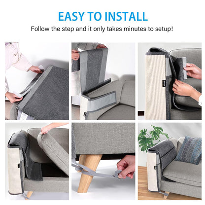 NATUYA Couch Cat Scratch Furniture Protectors from Cats-Sisal Mat