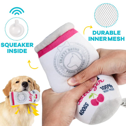 Prime Pets Dog Toys for Large Dogs, 3 Pack, Plush Squeaky Dog Toy