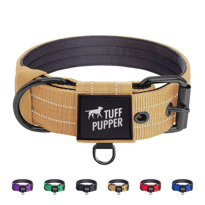 Tuff Pupper Heavy Duty Tactical Dog Collar, 1.5" Wide Ballistic Collar