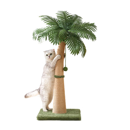 40'' Tall Cat Scratching Post Cat Tree, Curved Design Cat Scratcher