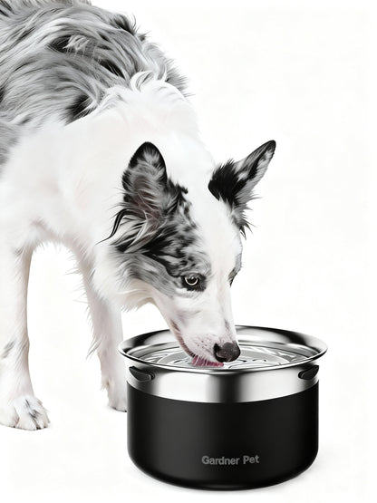 Gardner Pet Dog Bowls Stainless Steel No Spill Water Bowl, Slow Bowl