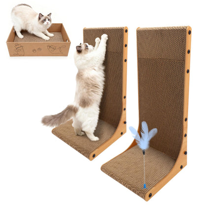 Goosheep Cat Scratching Post, 3-in1 Scratching Board for Indoor Pad