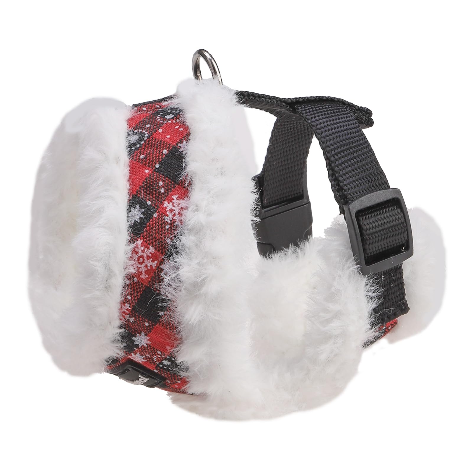 SCENEREAL Dog Christmas Harness Collar and Leash Set, Warm Collar