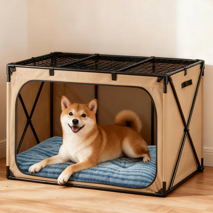 FURTIME Washable Dog Bed Medium Size Dogs, Deluxe Dog Crate Beds Bed