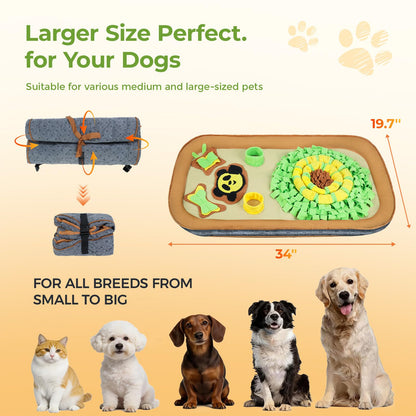 2IN1 Dog Bed Mat&Snuffle Mat for Dogs Large Breed, x28.3'' Game