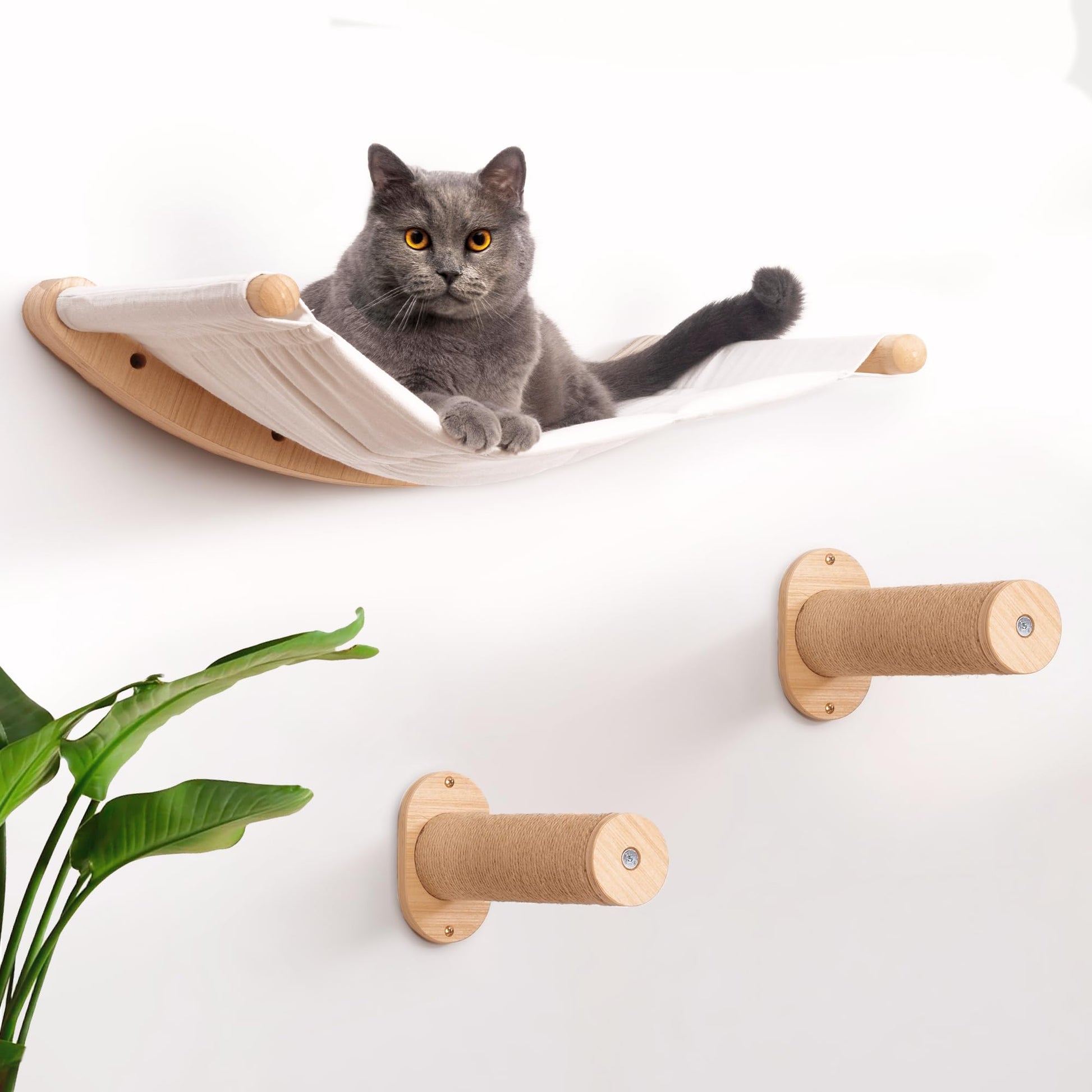 7 Ruby Road Alto Cat Wall Hammock Set Wall Mounted Cat Shelves Cushion