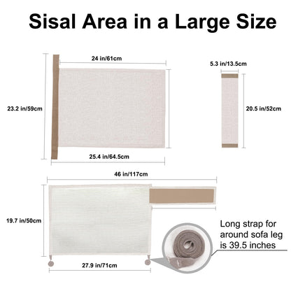 Cat Scratch Sofa Protector,27.6”L*19.6“W Cat Scratch Furniture
