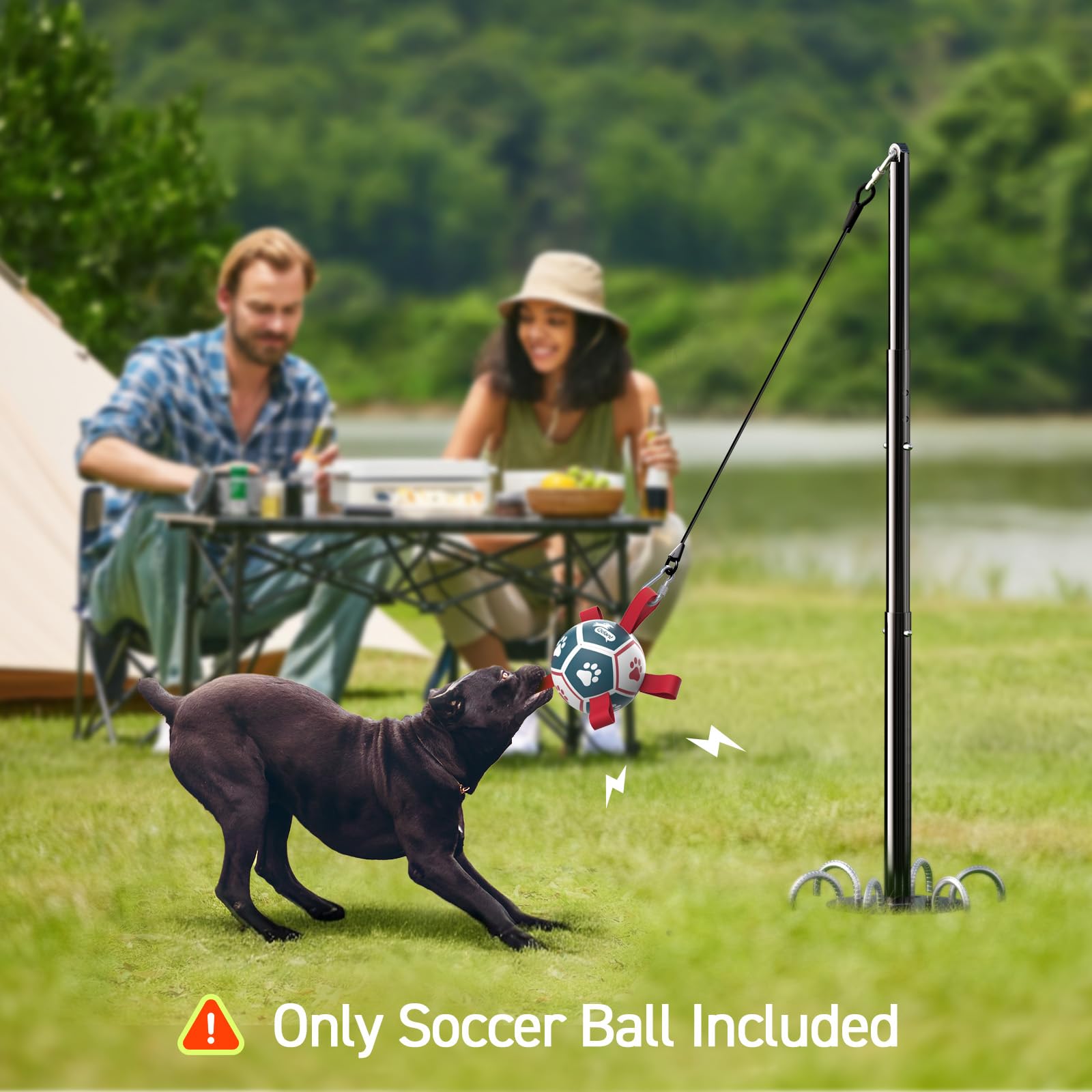QDAN Dog Toys with Bell Inside, Durable Dog Balls for Tug of War Balls