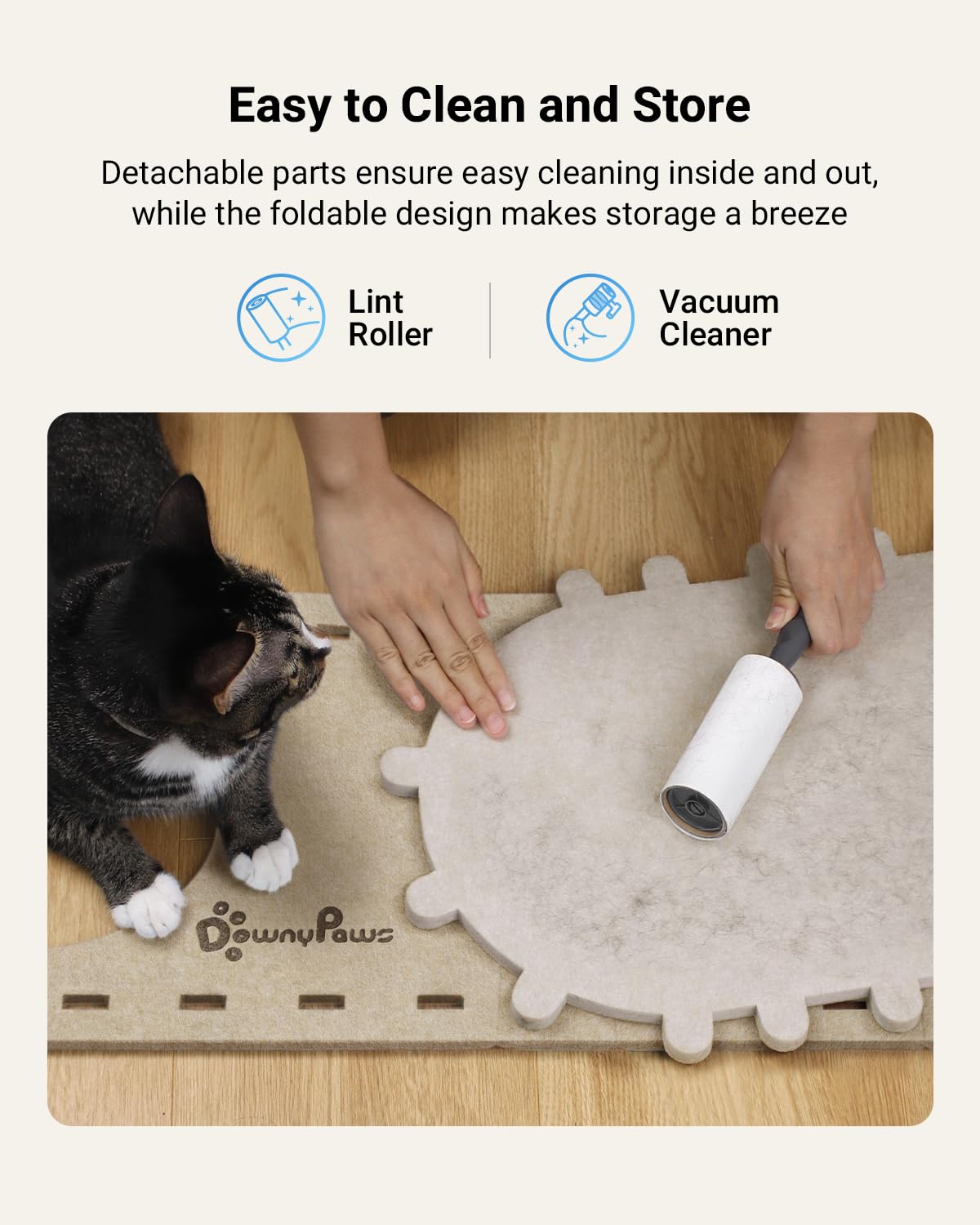 DownyPaws Cat House for Indoor Cats, Cat Bed Cave for Multiple Bed