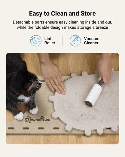 DownyPaws Cat House for Indoor Cats, Cat Bed Cave for Multiple Bed