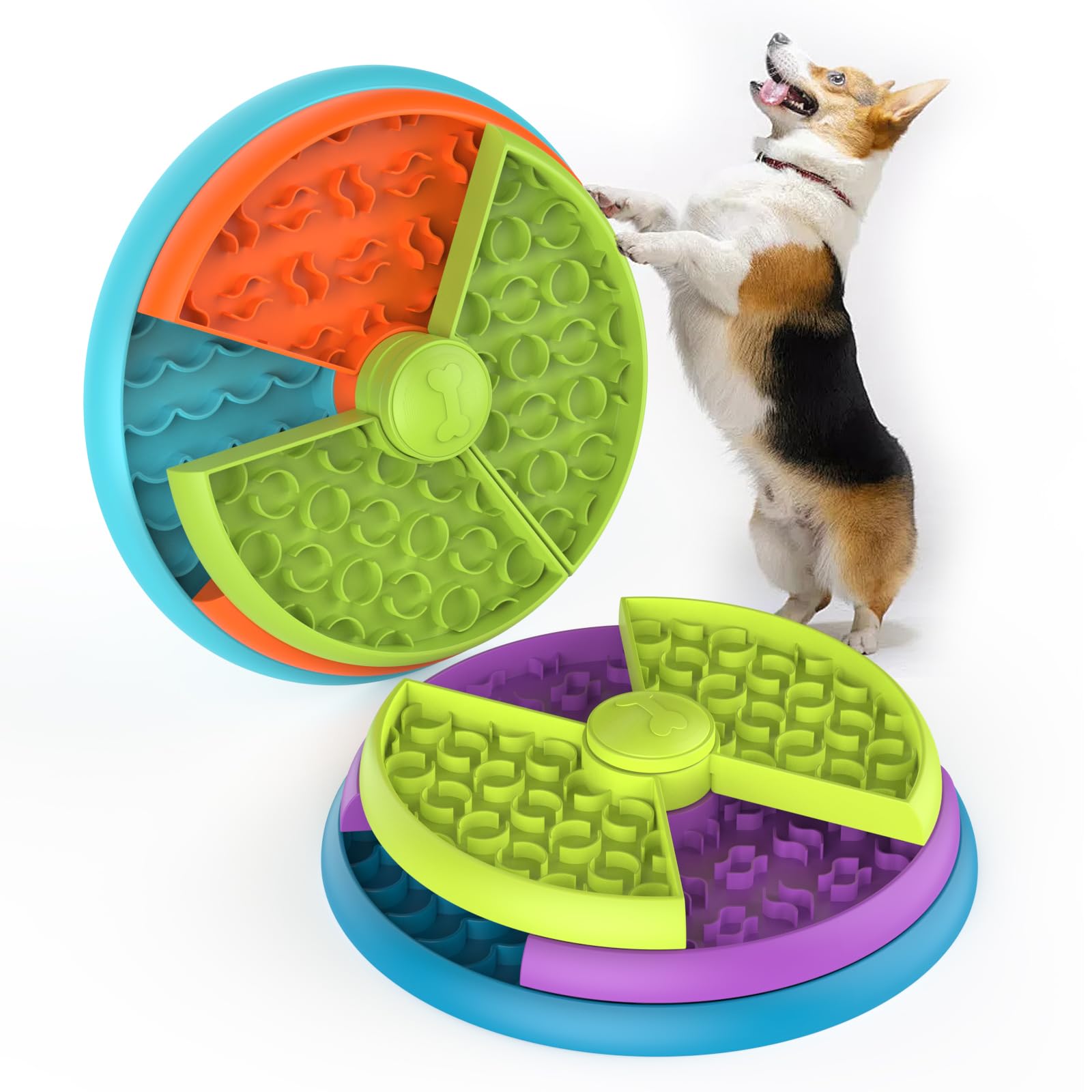 Slow Feeder Dog Bowl 3 Layers, Reduces Boredom and Anxiety, Food Game