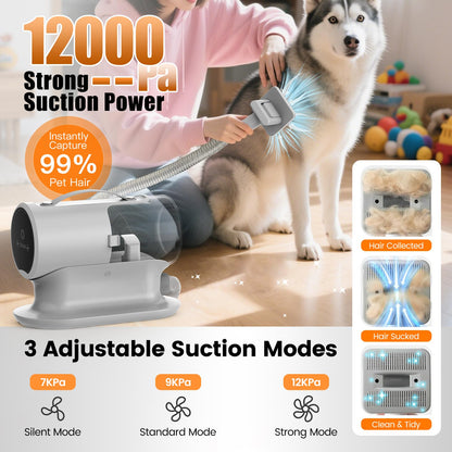 AIRROBO Dog Grooming Vacuum and Kit with Clipper Nail Trimmer Grinder