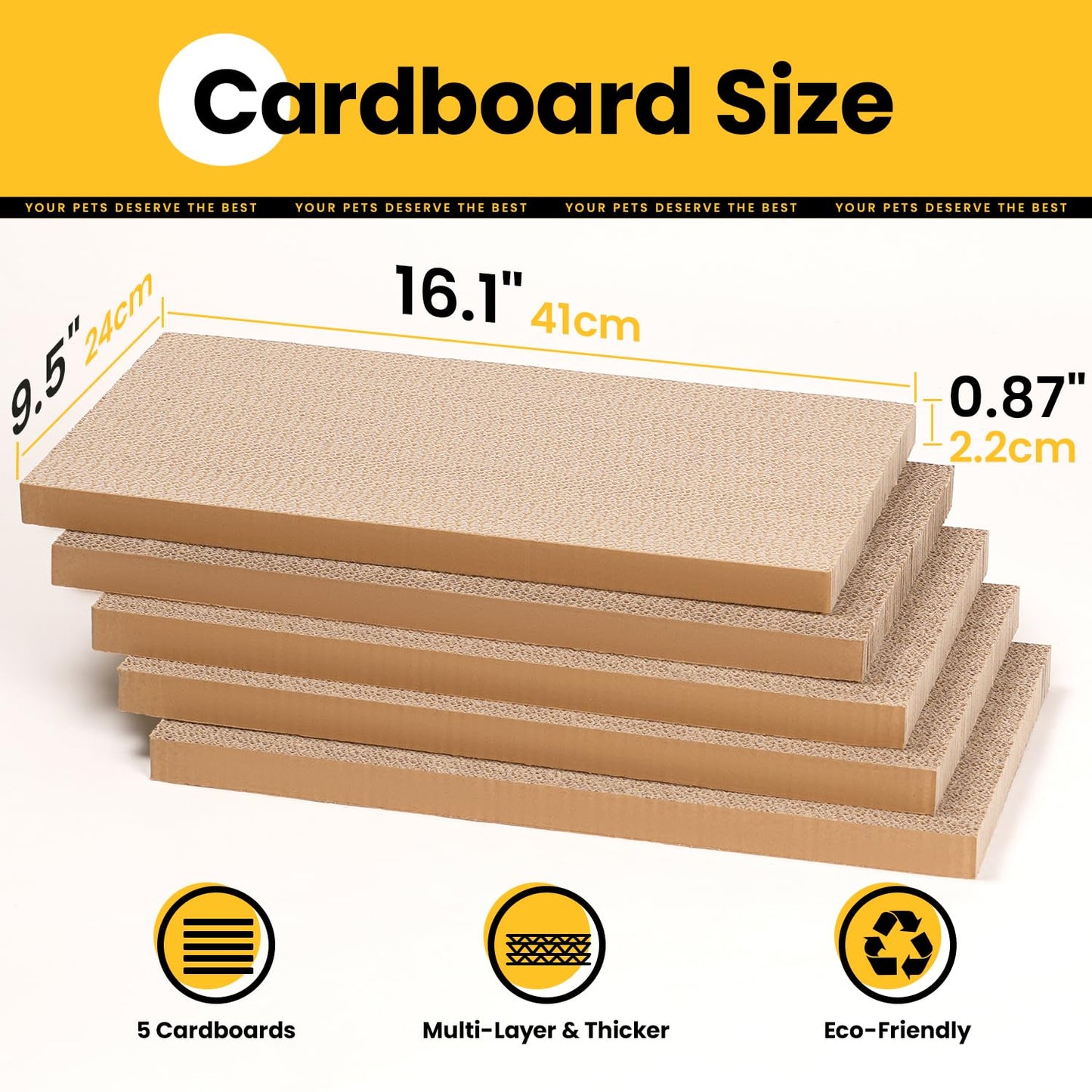 Conlun Cat Scratcher Box with Heavy-Duty Double-Sided Cardboard Pad