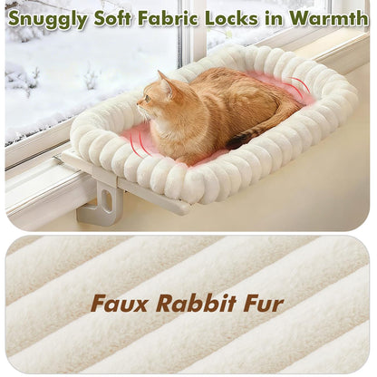 Zoratoo Cloud-Cuddle Cat Window Perch with 4-Sided Bolster, Zipper Bed