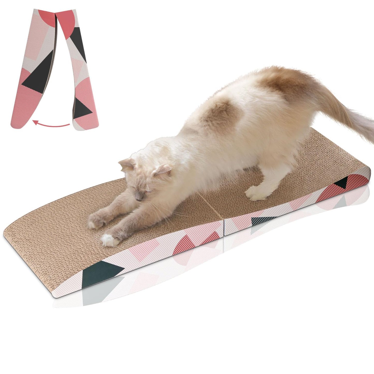 ComSaf Cat Scratcher Carboard Pad x10", Large Cat Scratcher Bed Pad