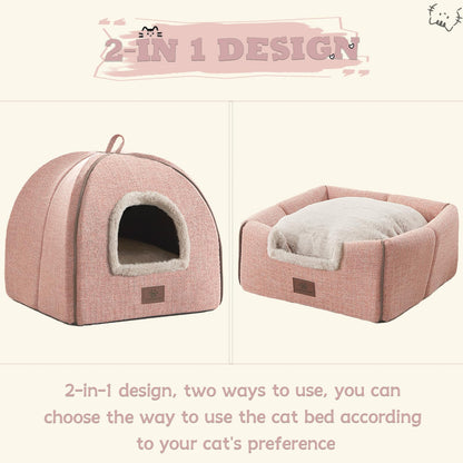Cat Beds for Indoor Cats Cat House Cats Tent with Removable House
