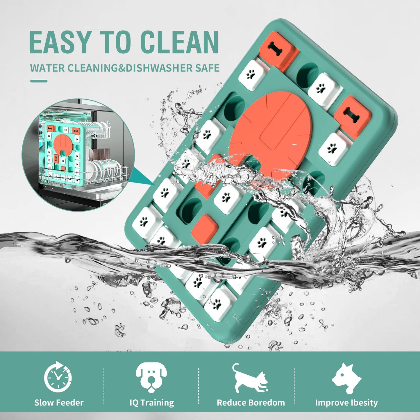 FOXMM Dog Puzzle Toys,Interactive Treat Puzzle Dog Toy for IQ Toy