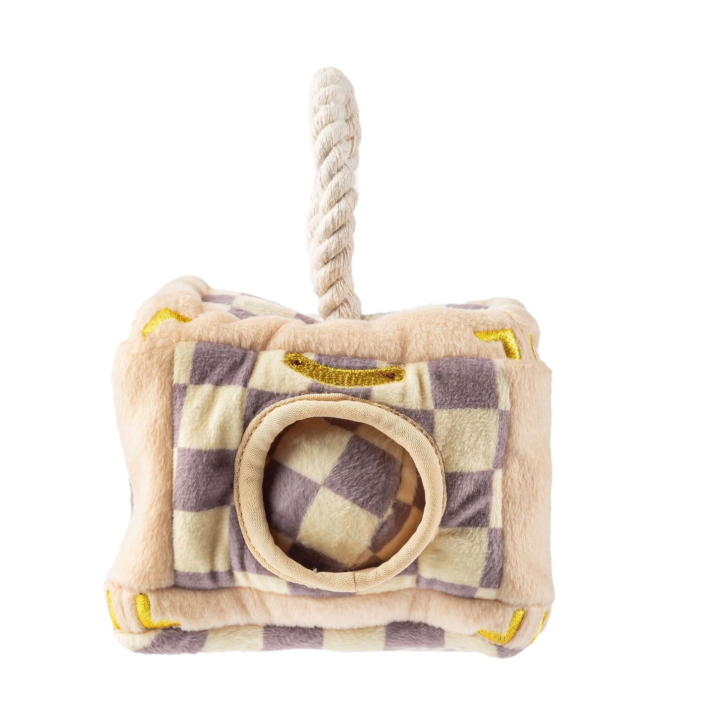 Haute Diggity Dog Chewy Vuiton Trunk Puzzle with 3 Plush Squeaky Plush