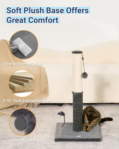 Happi N Pets 29.5" Tall Cat Scratching Post, Cat Scratcher Scratcher