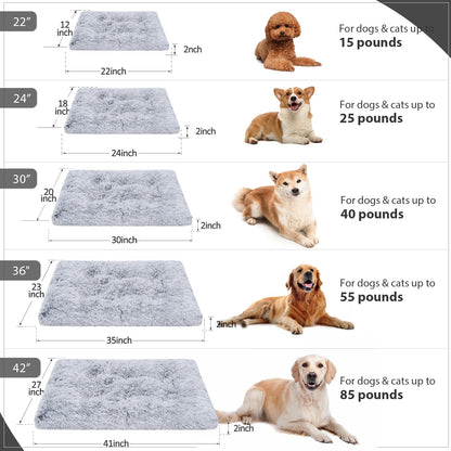 Vonabem Small Dog Bed Crate Pad Washable Puppy Bed, Soft Plush Crate