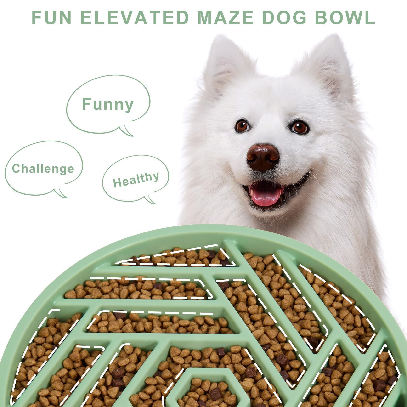TOBYTO Slow Feeder Dog Bowls Large Medium Breed,Anti-Choking Puzzle