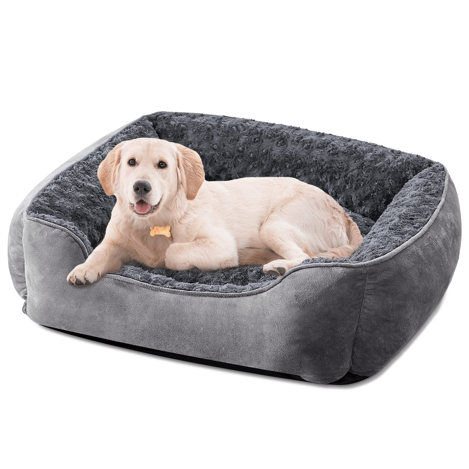 JOEJOY Rectangle Dog Bed for Large Medium Small Dogs Washable Bed
