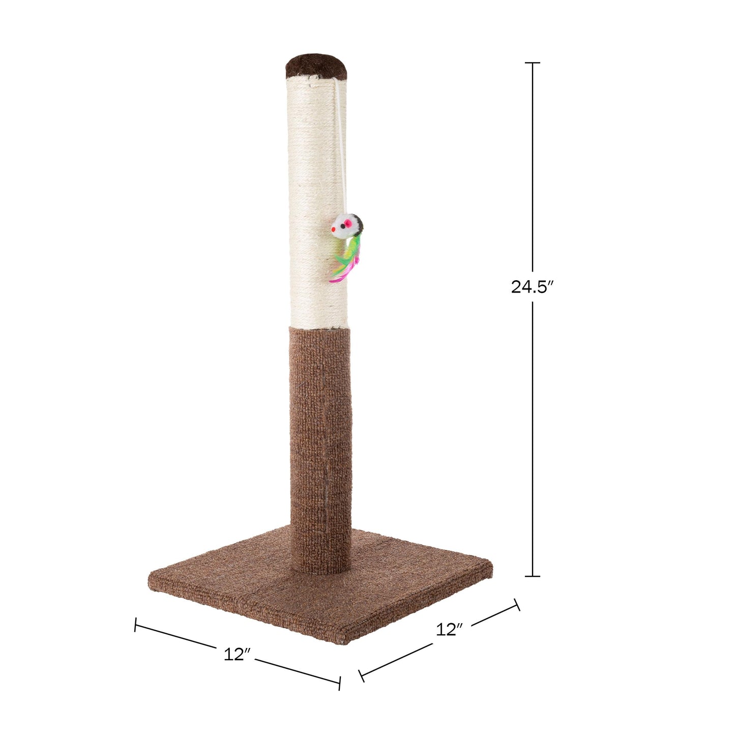 PETMAKER Cat Scratching Post Tall Scratcher for Cats and Kittens Mouse