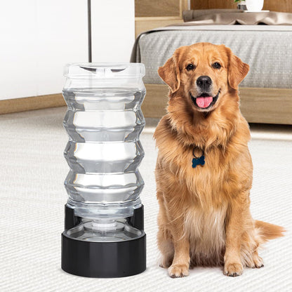 RIZZARI Dog Water Dispenser: Stainless Steel Automatic Gravity Feeder
