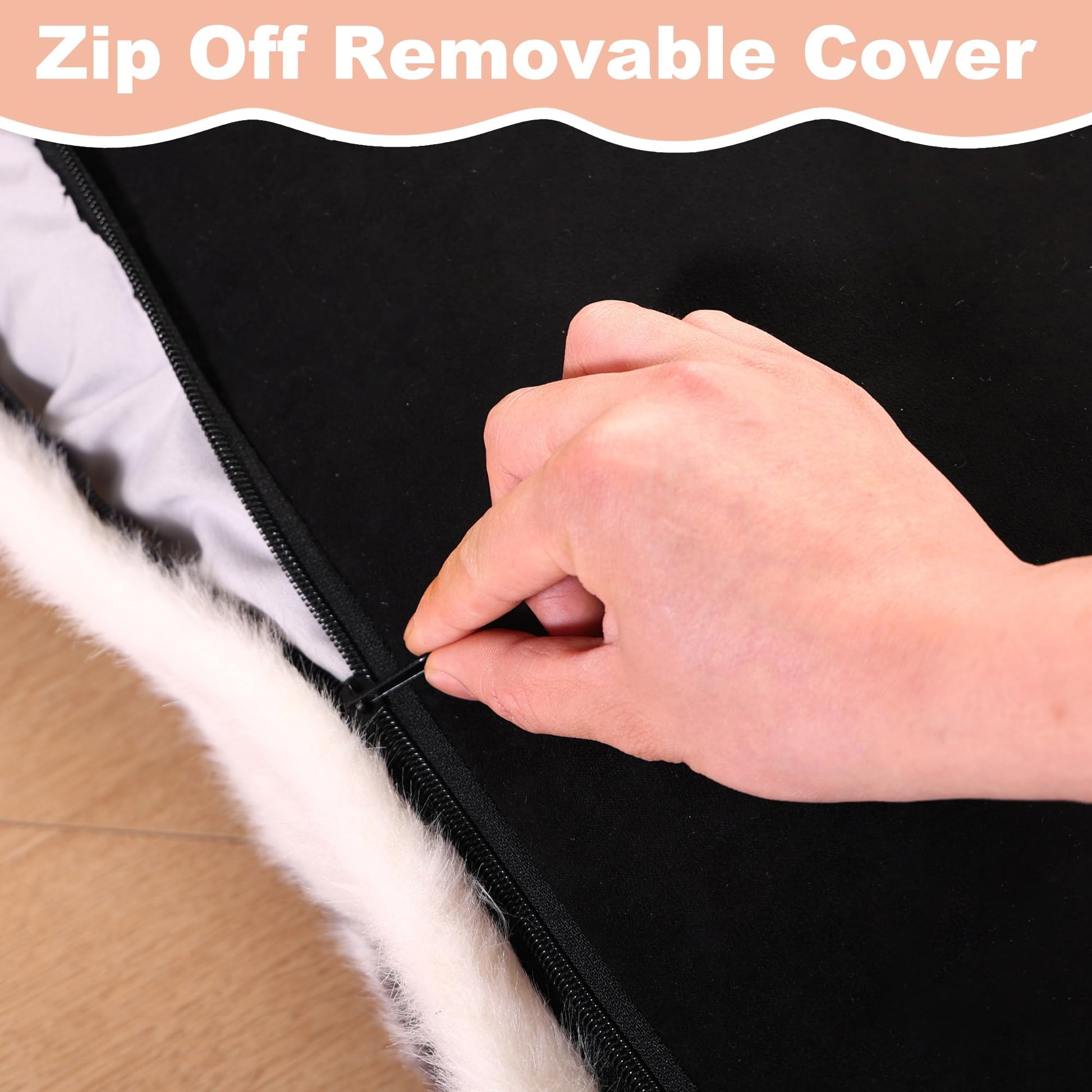 Bedfolks Waterproof Crate Bed, Plush Dog Kennel Pad with Removable Bed