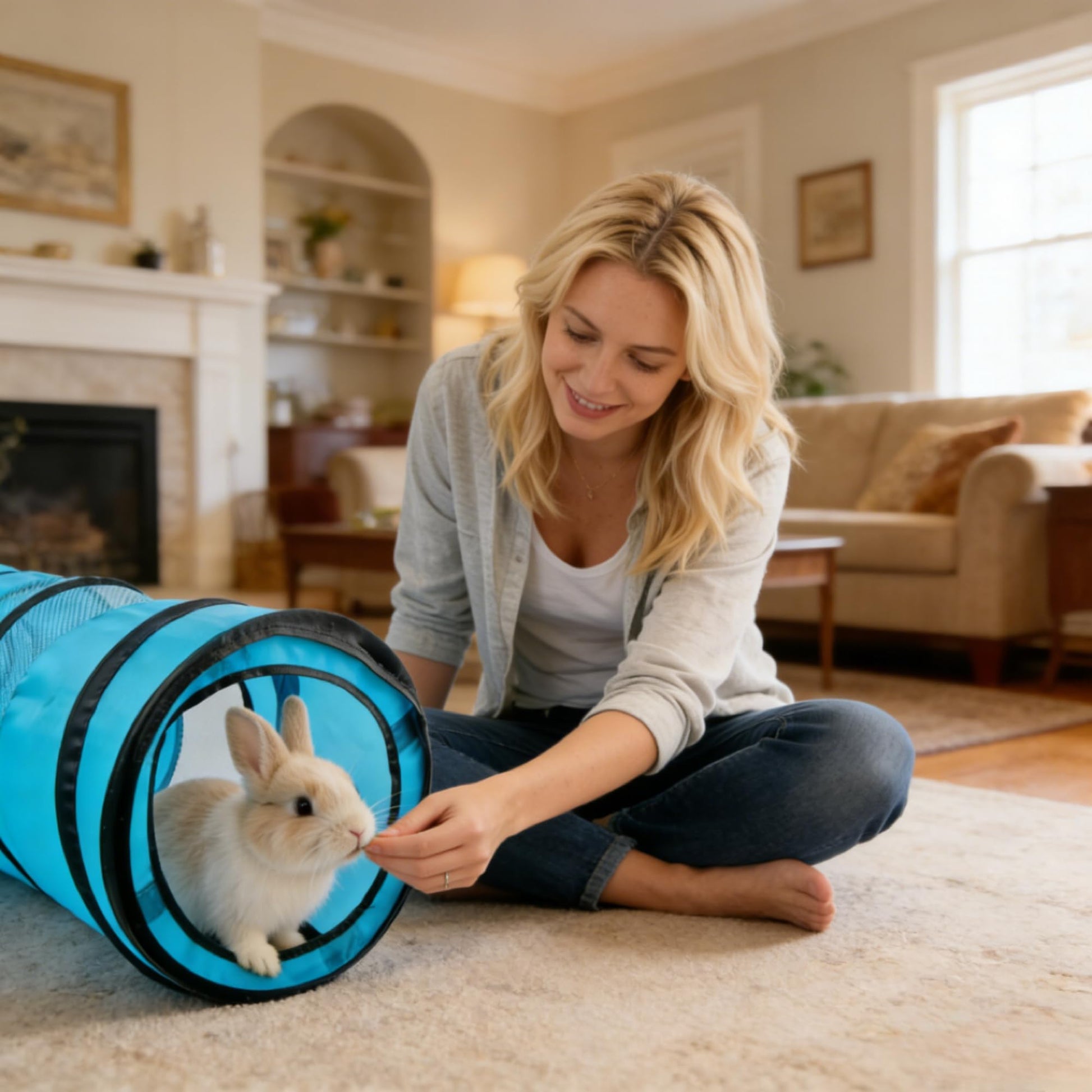 PAWISE Cat Tunnel for Indoor Cats, Collapsible Interactive Cat Toy