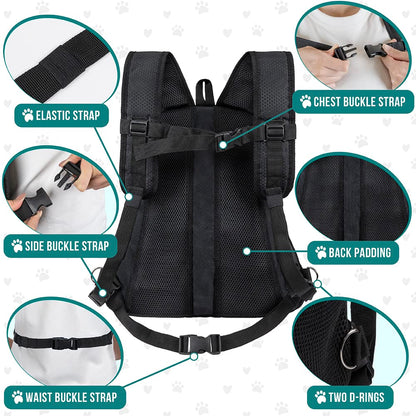 PetAmi Dog Front Carrier Backpack, Adjustable Dog Pet Cat Chest Bag